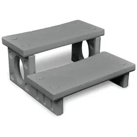 vidaXL Spa-Treppe grau