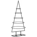 vidaXL Metall-Weihnachtsbaum für Dekorationen Schwarz 90 cm Modell 2