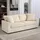 Homcom Couch Polyester 3-Sitzer Creme
