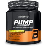 BIOTECH BioTechUSA Pump Caffeine Free | Energie-, Konzentrations- und Immunsystemunterstützung | 19 Wirkstoffe | Pre-Workout Getränkepulver, 330 g, Ice Tea Zitrone