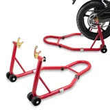 BITUXX Motorradständer hinten Motorrad Montageständer Hinterrad Transportständer Rot für viele gängige Motorräder