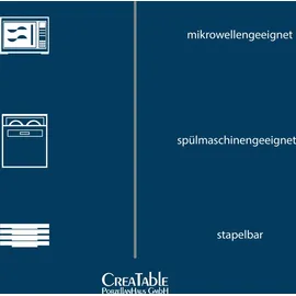 CreaTable Luna Black Line Kombiservice 30-tlg. schwarz/weiß