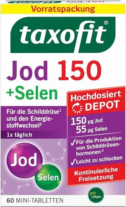 taxofit Jod + Selen Depot Tabletten 60 Stück