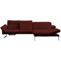 Himolla Ecksofa, Dunkelrot, Metall, Echtleder, Longlife-Leder, Dickleder, 3,5-Sitzer, Ottomane rechts, L-Form, 299x203 cm, Blauer Engel, Goldenes M, Emas, Typenauswahl, Lederauswahl, Stoffauswahl, Sitzqualitäten, Hocker erhältlich, Rücken echt, individuell planbar, Wohnzimmer, Sofas & Couches, Wohnlandschaften, Ecksofas