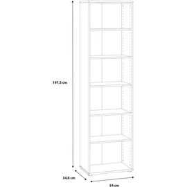 Forte Tempra Standregal 197,5 x 0 x 0 cm Weiß