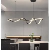 Modern LED Pendellampe Esstisch Dimmbar mit Fernbedienung Pendelleuchten,schwarz Höhenverstellbar LED Hängelampe Hohe Helligkeit Hängeleuchte,Lampe für Büro Küche Esszimmer Esstisch Licht (150cm/72w)