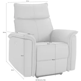 Home Affaire Relaxsessel HOME AFFAIRE "Zola, TV-Sessel mit Schlaffunktion, Sessel für Wohnzimmer mit", beige (creme), Kunstleder, Sessel, Relaxsessel, elektrischer Relaxfunktion und USB-Steckeranschluss, Breite 87 cm