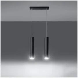 Sollux Lagos 2-flg. 2xGU10 90 cm schwarz