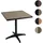 Mendler HWC-J95 Bistrotisch 70 x 70 x 74 cm Schwarz/Grau