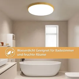 JDONG LED Deckenleuchte 36W Flach Rund Weiß Deckenlampe Modern warmliches Weiß 3000K Lampe für Schlafzimmer Büro Wohnzimmer Küche Keller Balkon Ø40CM