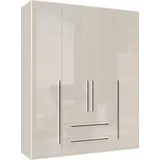 PLACES OF STYLE »Piano, UV lackiert, hochglänzend in beige oder weiß, FSC-zertifiziert«, (Made in Europe), in vielen Breiten, Höhe 224cm, mit Soft-Close Funktion, 2 Schubladen, beige