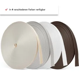 BAUHELD 50m Rollladengurt 23mm Grau