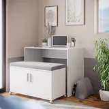 Vicco Schreibtisch Flona Weiß, 93.2 cm,