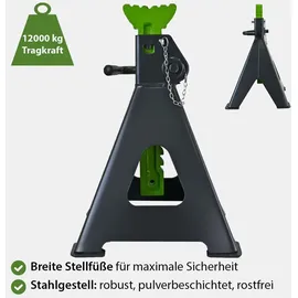 Trutzholm Unterstellbock 4 Stück, 12 Tonnen Traglast pro Stütze Höhe von 490 - 750 mm