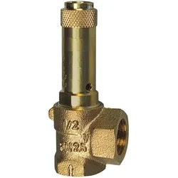 Eck-Sicherheitsventil für Flüssigkeiten, G 1", Ansprechdruck 4,5 bar