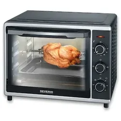 Severin TO 2056 Back und Toastofen mit Umluftfunktion 1600W schwarz