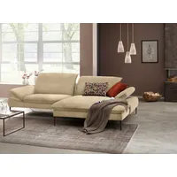 W.SCHILLIG Ecksofa enjoy&MORE, Designsofa, elegant und bequem, L-Form, Sitztiefenverstellung, Füße bronze pulverbeschichtet, Breite 294 cm beige