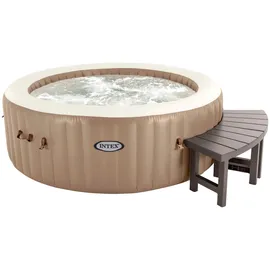 Intex PureSpa Beistelltisch braun 124 x 48 x 42 cm