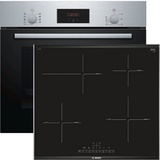 BOSCH Backofen-Set HERDSET Induktion Backofen mit Induktions-Kochfeld 60cm Bräterzone