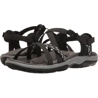 SKECHERS Damen Reggae Slim Vacay Slingback Sandalen, Black Duraleather/Webbing, 40 EU