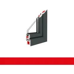 Balkonfenster Eisenglimmer Schiefer (beidseitig) Festverglasung Fenster Fest im Rahmen