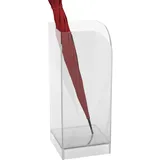 StarK Regenschirmständer Acryl – 50x20 cm quadratisch & transparent | Schirmständer Regenschirm für 8 Schirme | Stilvolles Design, elegant & passend für Flur, Büro & Praxis