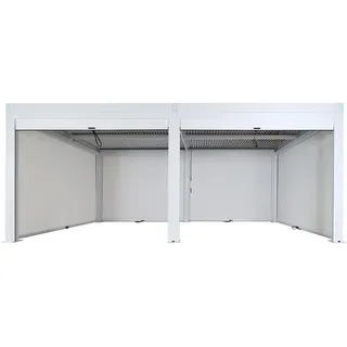 mit Seitenwand Weiß 11 cm Alu-Gestell 3 x 6 m