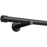 deco-raum Gardinenstange auf Maß 25mm Schwarz, 100cm