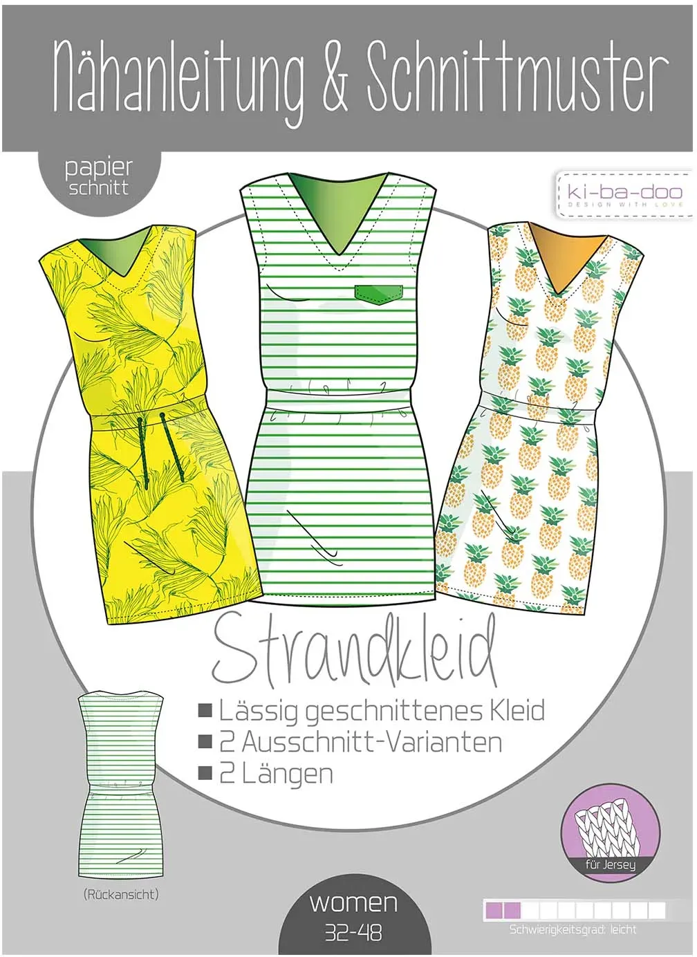 Kibadoo Papierschnittmuster Basic Strandkleid