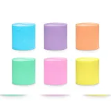 Partydeco Krepppapier Pastell Regenbogen 5 cm x 10 m 6 Stück
