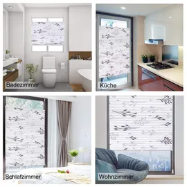 Woltu Plissee Faltrollo Klemmfix 75 x 130 cm grau