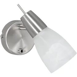 JUST LIGHT Wandleuchte "JULIA LED", silber (silberfarben), Ø 8cm H: 15,5cm, Lampen, wechselbares LED Leuchtmittel