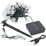 Omeril Solar Lichterkette Beleuchtung Kette 50 LED Party Garten Außen Deko Feier