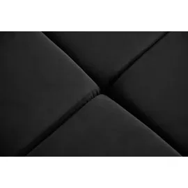 KAWOLA Sofa NEVADA Ecksofa Velvet schwarz Recamiere rechts