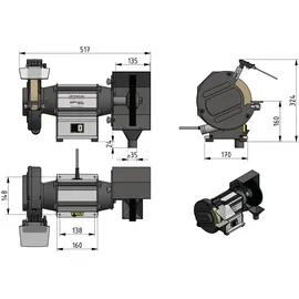 Optimum OPTIgrind GU 20B Bürstenschleifer