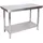 Wiltec Arbeitstisch Edelstahl 100x60x85 cm silber höhenverstellbar