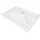 Mexen Flat rechteckige Duschwanne Slim 100 x 70 cm, weiß, Siphon verchromt - 40107010
