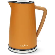 Nedis Wasserkocher 1.7 l Soft-Touch Orange Um 360 Grad drehbar Verdecktes Heizelement - Strix Controller - Boil-dry protection