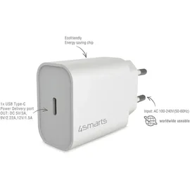 4smarts Schnelllade-Set 20W mit 1.5m USB-C zu USB-C Kabel
