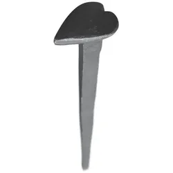 Chic Antique Eisen Nagel Herzform, L7/D2 cm, antik kohle
