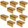 cyclingcolors 10x Lattenhalter Einsteckkappen zur Befestigung Kappen Halter Lattenrost Einfach 53x8mm Kunststoff flexibel Bett Braun