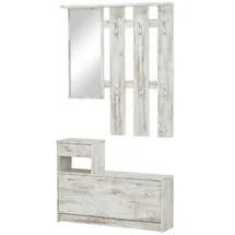 Stella Trading Garderobe Onno 100 x 191 x 25 cm Eiche