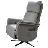 KAWOLA Sessel NAMA Relaxsessel drehbar Leder grau