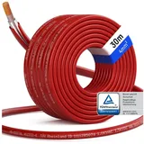 HB-DIGITAL Solarleitung H1Z2Z2-K Solarkabel 4mm2 PV Kabel Photovoltaik Solarkabel, Solarstecker, (3000 cm), TÜV Rheinland zertifizierte PV Kabel rot