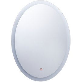 Beliani Badspiegel mit LED-Beleuchtung oval 60 x 80 cm