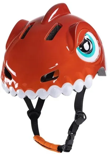 Children's bicycle helmet dinosaur motif 52-56 cm - red