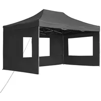 VidaXL Profi-Partyzelt Faltbar mit Wänden Aluminium 4,5×3m Anthrazit
