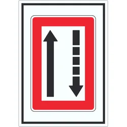 Fahrwasserseite an Backbord halten Symbol Aufkleber A7 (74x105mm)