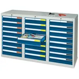 stumpf metall Stumpf Schubladenschrank Serie ESTA, 24 Schubladen enzianblau (24x100mm)
