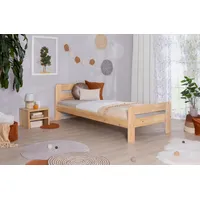 TICAA Kinderbett Bert 100 x 200 cm Kiefer massiv braun naturbelassen